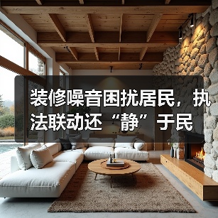 装修噪音困扰居民，执法联动还“静”于民