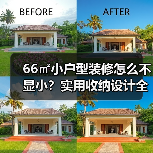 66㎡小户型装修怎么不显小？实用收纳设计全解析