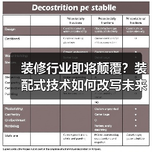 装修行业即将颠覆？装配式技术如何改写未来？