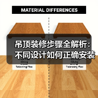 吊顶装修步骤全解析：不同设计如何正确安装？