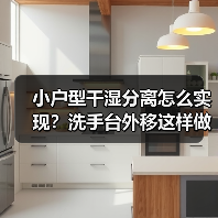 小户型干湿分离怎么实现?洗手台外移这样做更实用(图2) 小户型干湿分离怎么实现?洗手台外移这样做更实用(图2)