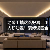 地砖上墙这么好看，工人却劝退！装修误区全揭秘（图4）