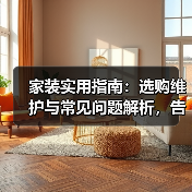家装实用指南:选购维护与常见问题解析,告别装修烦恼烦恼(图3) 家装实用指南:选购维护与常见问题解析,告别装修烦恼烦恼(图3)