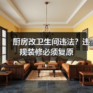 厨房改卫生间违法?违规装修必须复原(图1) 厨房改卫生间违法?违规装修必须复原(图1)