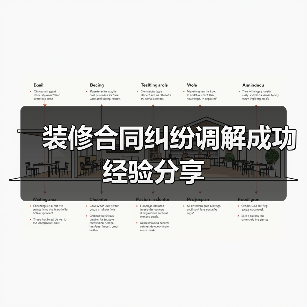 装修合同纠纷调解成功经验分享(图1) 装修合同纠纷调解成功经验分享(图1)