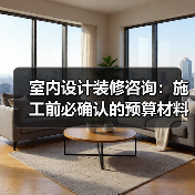 室内设计装修咨询:施工前必确认的预算材料风格细节(图1) 室内设计装修咨询:施工前必确认的预算材料风格细节(图1)