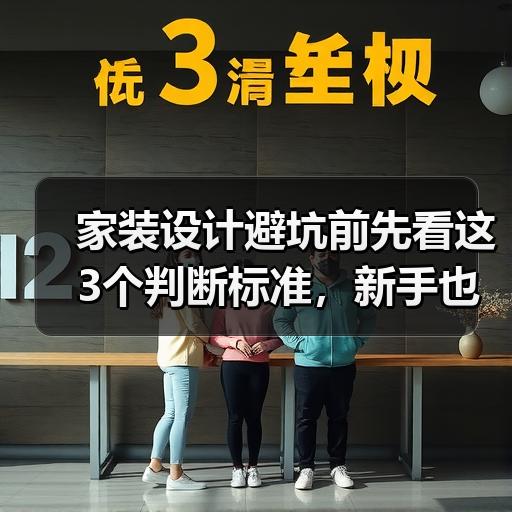 家装设计避坑前先看这3个判断标准，新手也能少花冤枉钱