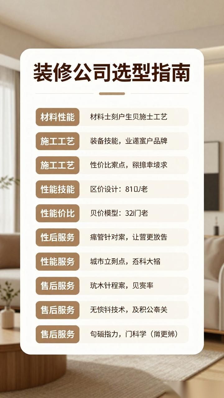 如何选择可靠的装修公司：选型指南与关键参数对比｜装修安全指南
