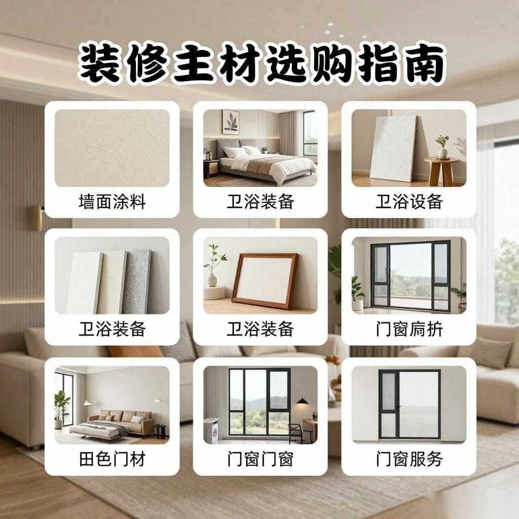 装修主材选购指南：如何通过选型指南和参数对比避坑｜主材选购全攻略