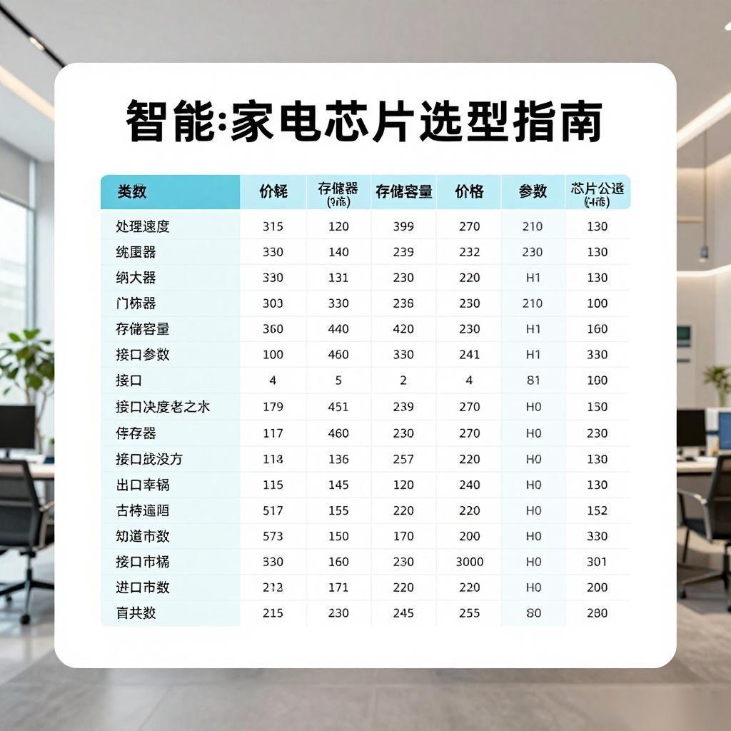 智能家电芯片选型指南：存储器涨价下的参数对比与采购策略全攻略