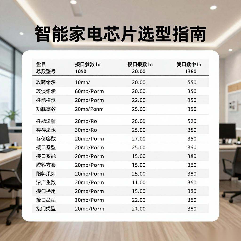 智能家电芯片选型指南:存储器涨价下的参数对比与采购策略全攻略