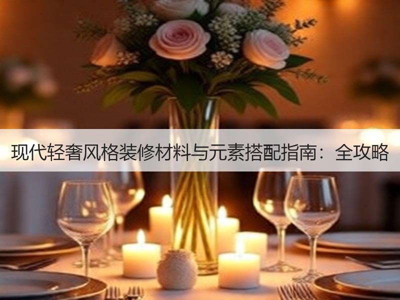 现代轻奢风格装修材料与元素搭配指南：全攻略