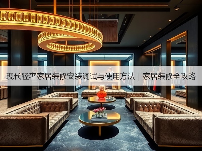 现代轻奢家居装修安装调试与使用方法｜家居装修全攻略
