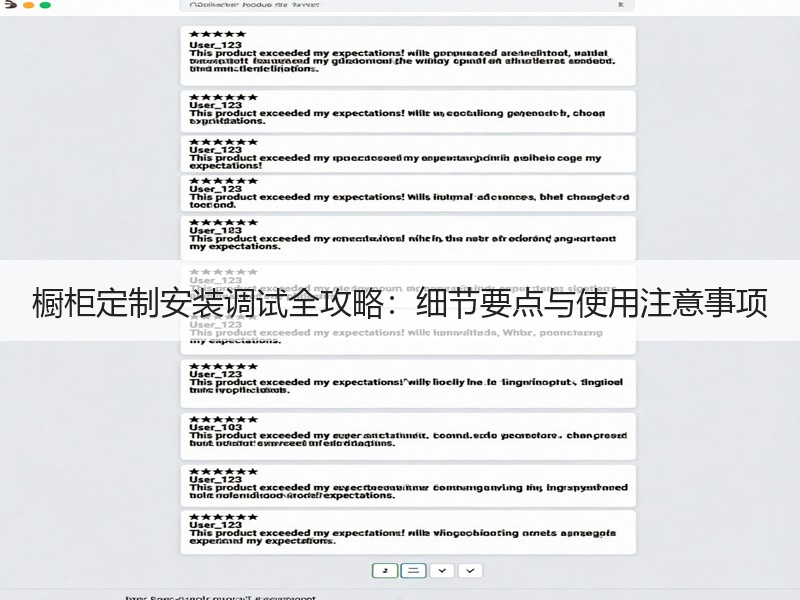 橱柜定制安装调试全攻略：细节要点与使用注意事项