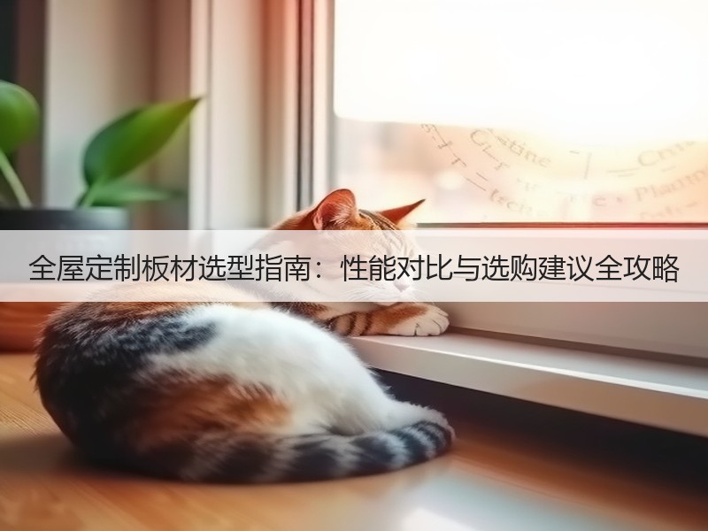 全屋定制板材选型指南：性能对比与选购建议全攻略