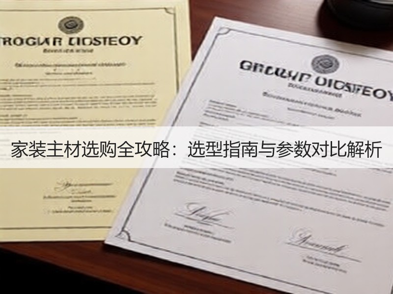 家装主材选购全攻略：选型指南与参数对比解析